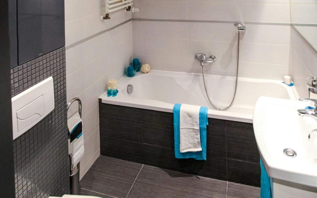 Lepo uređeno kupatilo sa kadom